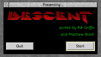 [Loading screen for free Descent]